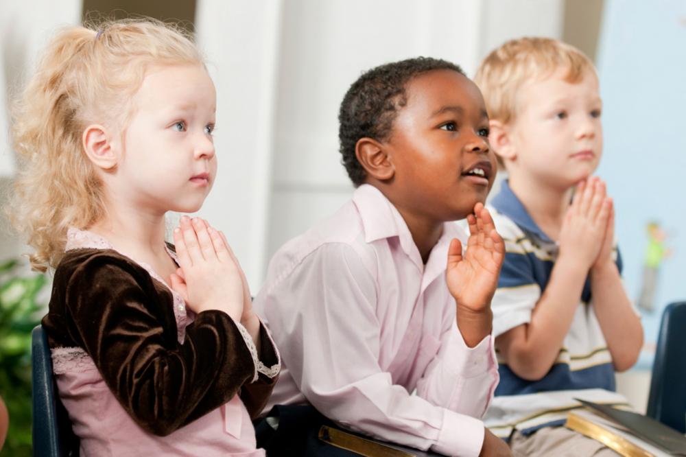 Children in prayer